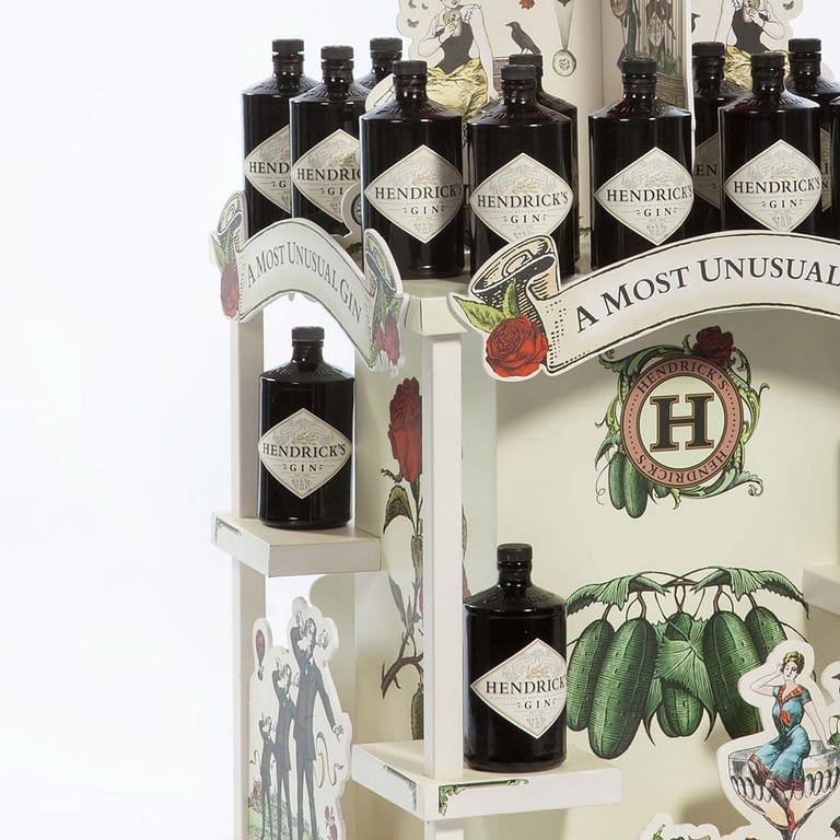 Retail product display for Hendrick's gin by Framme