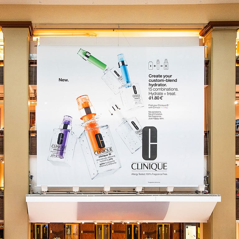 Poster for Clinique in Stockmann by Framme