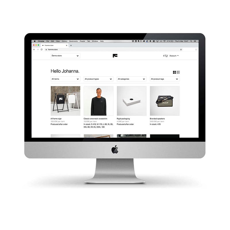 Framme Store – A digital brand asset management tool